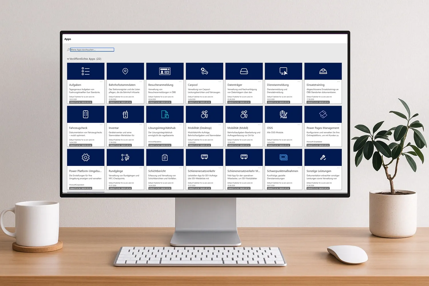 The OSIS app overview: modular building blocks for the different areas of responsibility in station operations